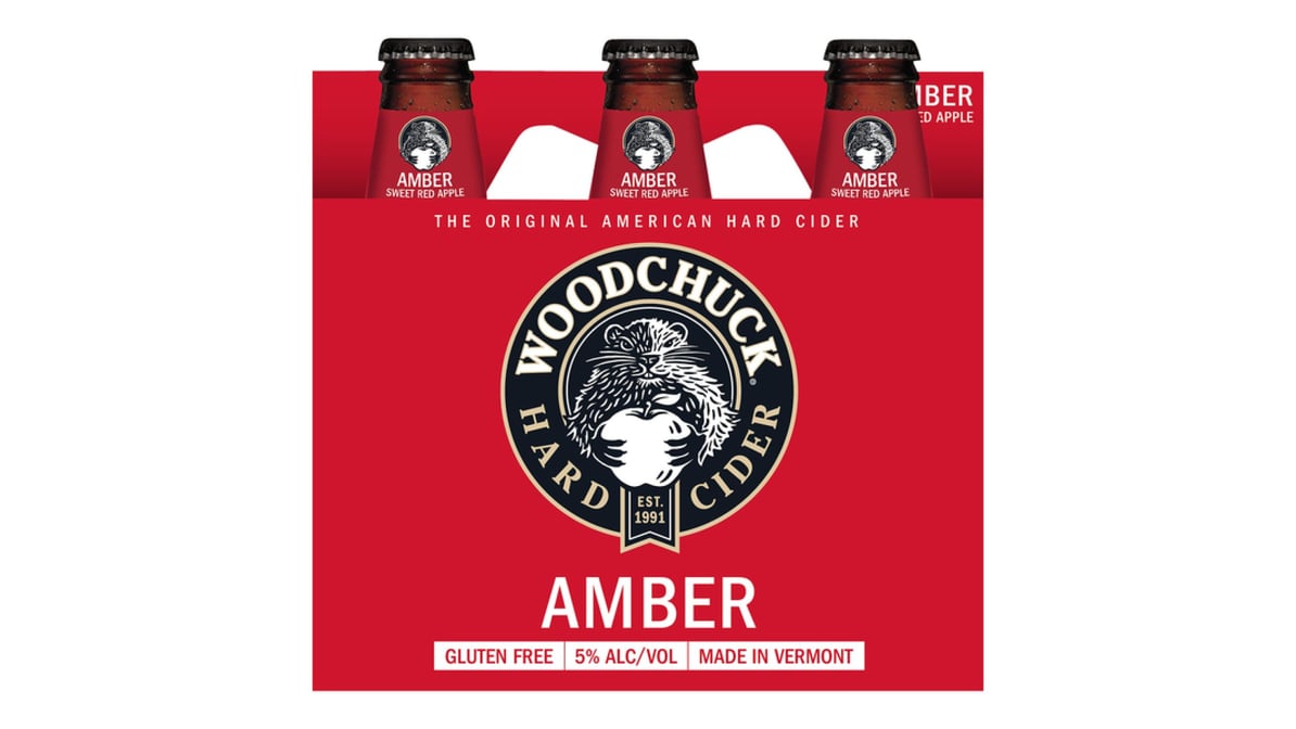 Woodchuck Gluten-Free Amber Hard Cider Bottles (12 oz x 6 ct)