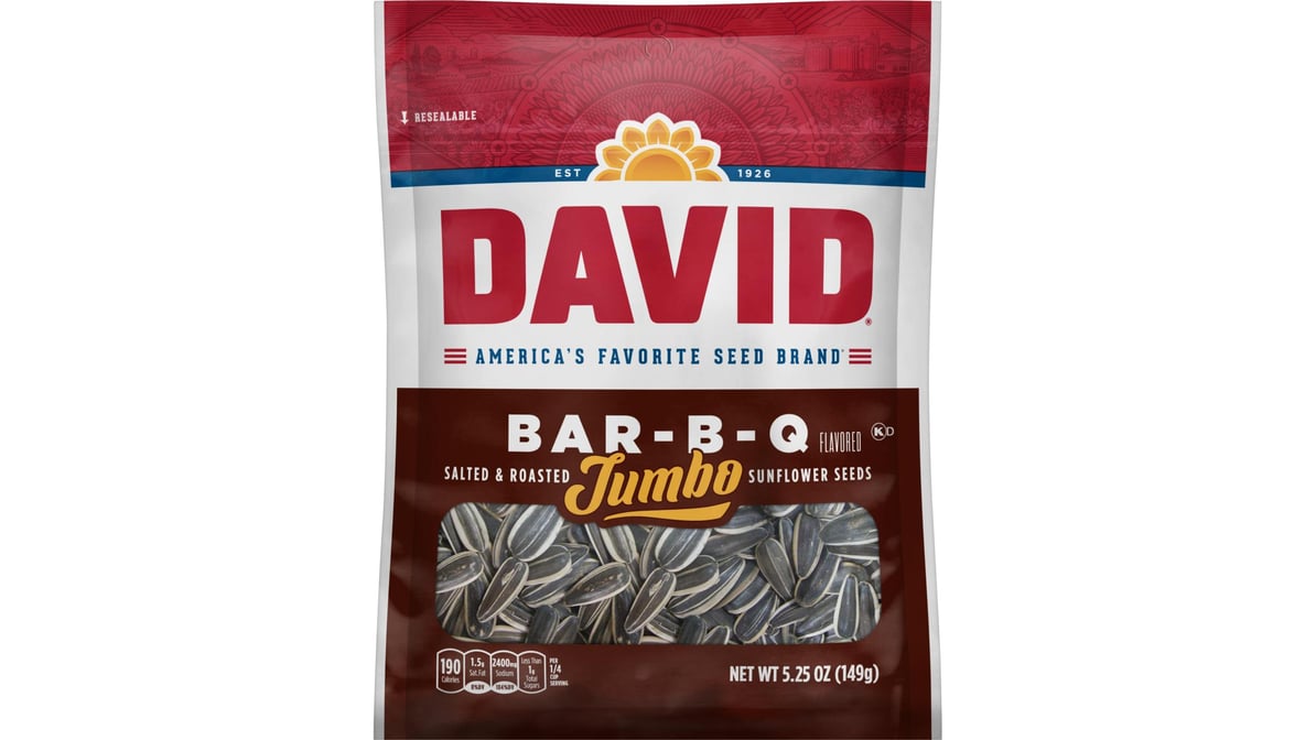 David Roasted & Salted BBQ Jumbo Sunflower Seeds (5.25 oz)