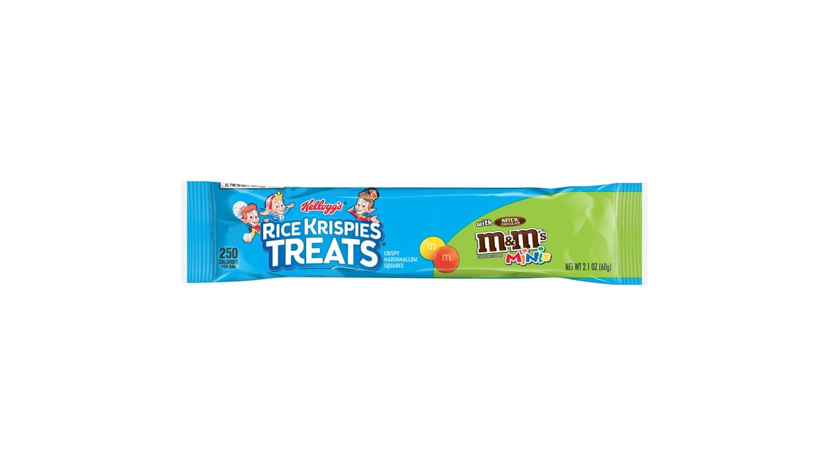 Kellogg's Rice Krispies Treats Crispy Marshmallow Squares Original with M&Ms Minis (2.1 oz)