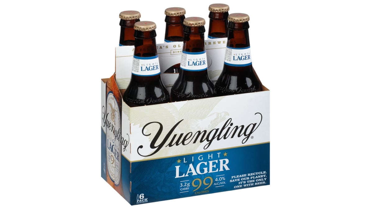 Yuengling Lager Light Bottles (12 oz x 6 ct)