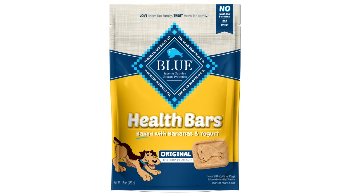 Blue Buffalo Health Bars Crunchy Biscuits Dog Biscuits Banana & Yogurt (16 oz)