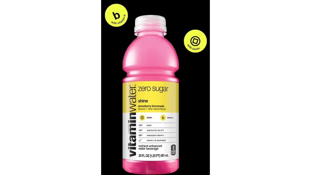 Vitamin Water Zero Sugar Strawberry Lemonade Shine Electrolyte Enhanced Water (20 oz)