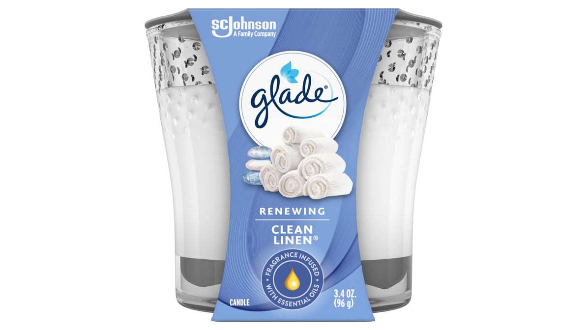 Glade Candle Clean Linen Jar (3.4 oz)