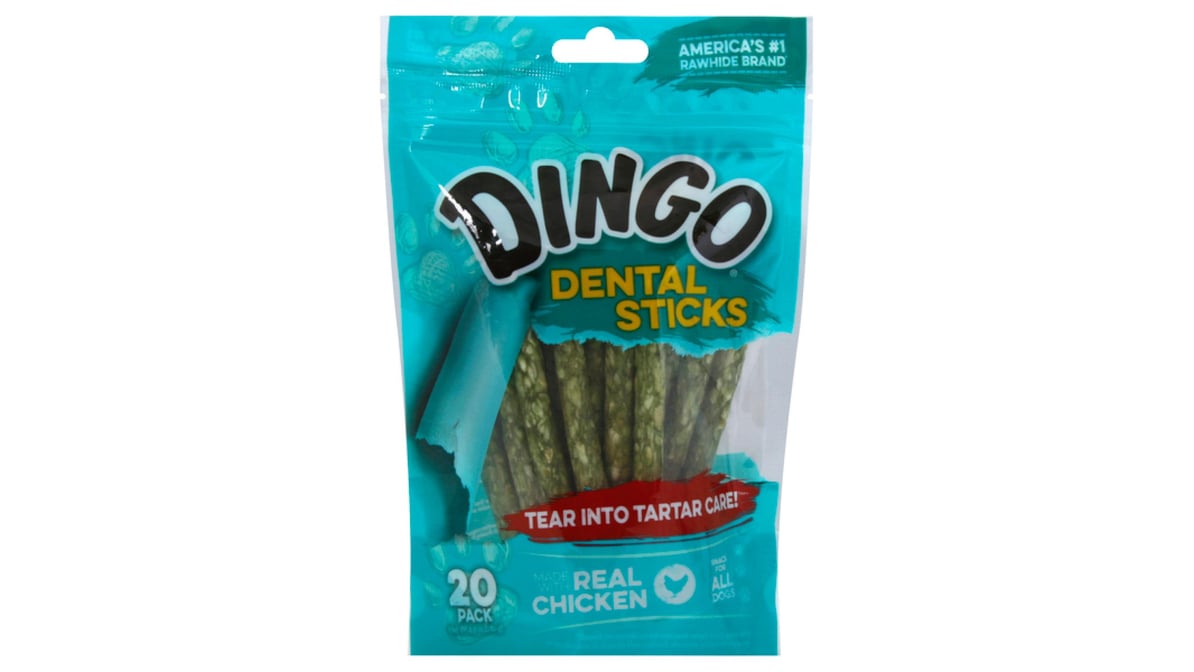 Dingo Dental Sticks Dog Treats for Tartar Control (20 ct)