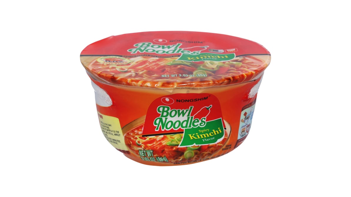 Nongshim Spicy Kimchi Ramen Noodles Bowl (3.03 oz)