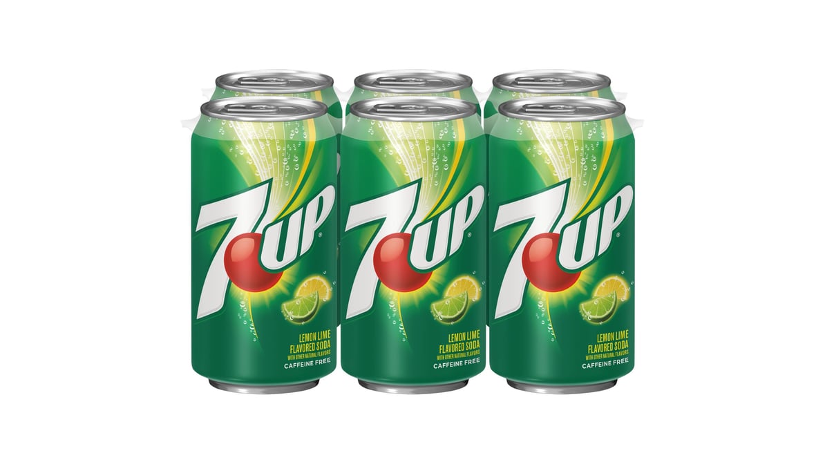 7UP Lemon Lime Soda Cans (12 oz x 6 ct)