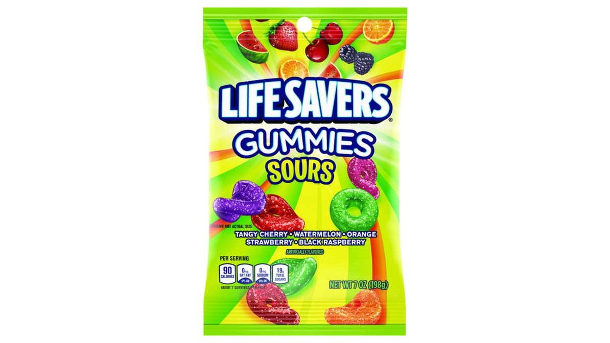 Life Savers Sours Gummies Candy (7 oz)