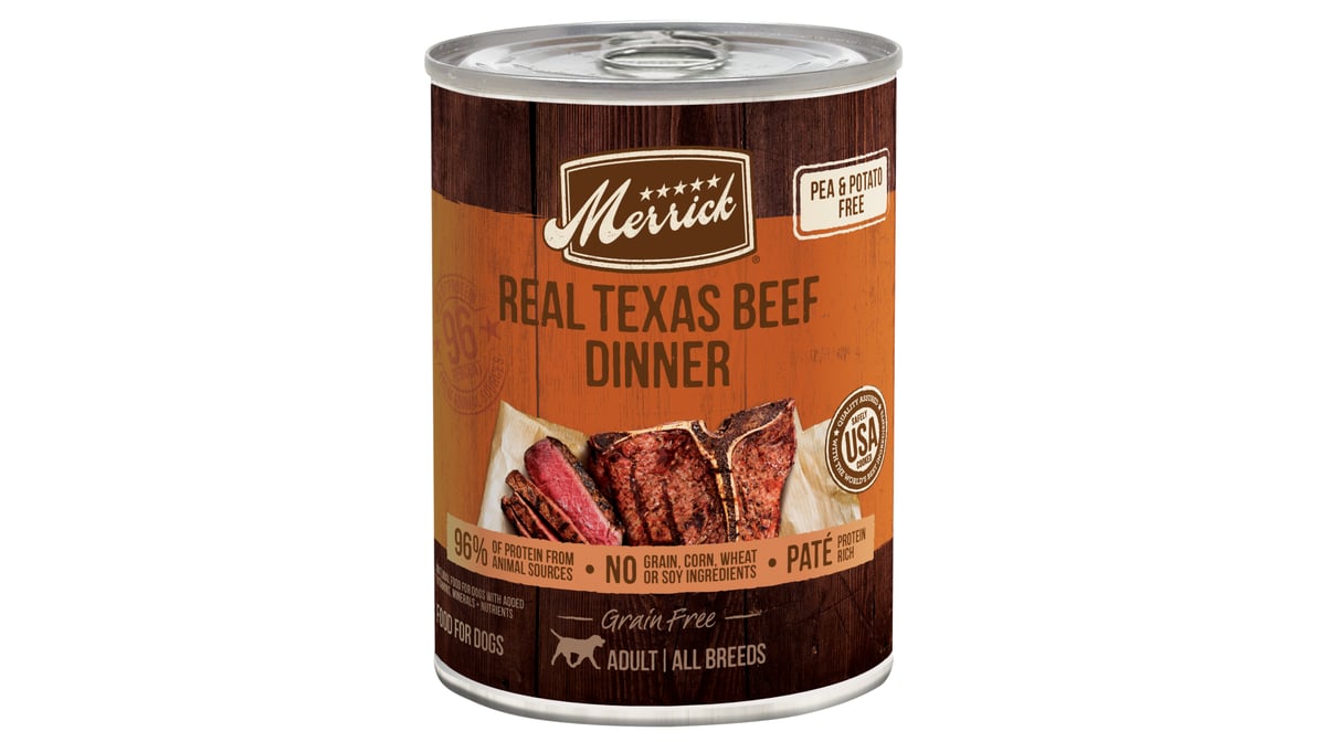 Merrick Pet Care Grain Free Dog Food Real Texas Beef Dinner (12.7 oz)