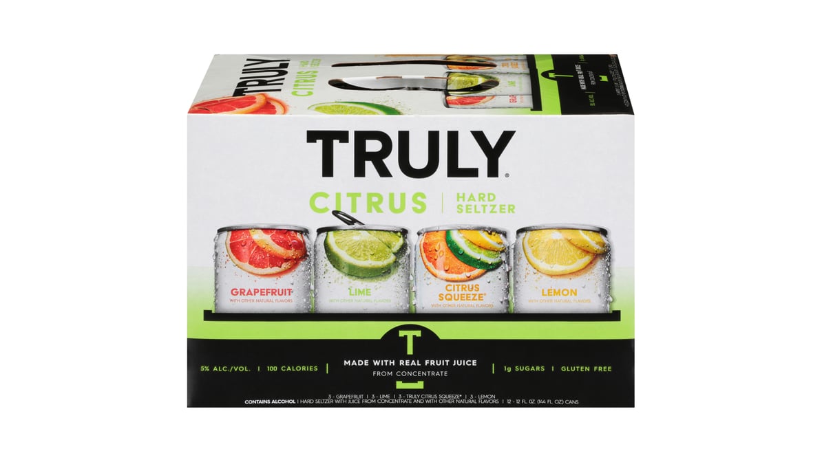 Truly Citrus Hard Seltzer Cans Variety Pack (12 oz x 12 ct)