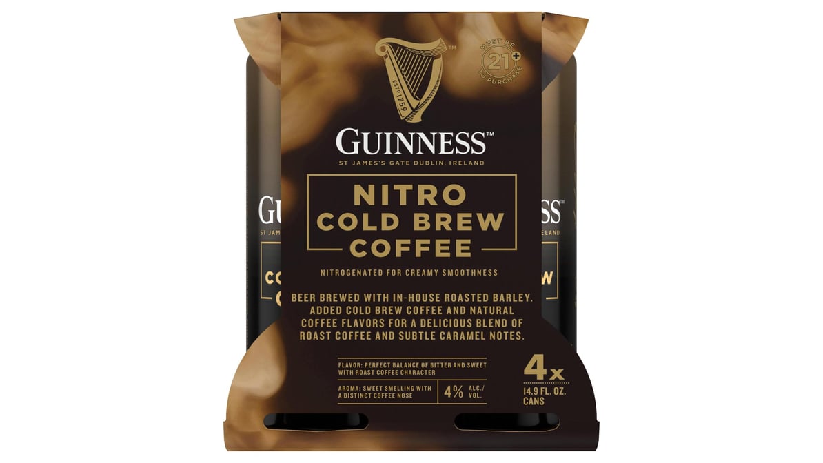 Guiness Nitro Cold Beer Brew Coffee (14.9 oz x 4 ct)