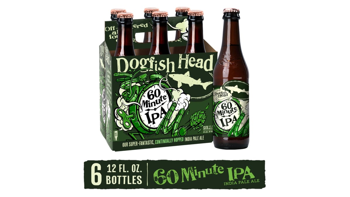Dogfish Head 60 Minute IPA Bottles (12 oz x 6 ct)