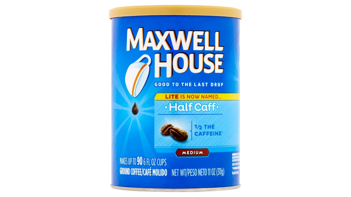 Maxwell House Half Caff Medium Ground Coffee Beans (11 oz)