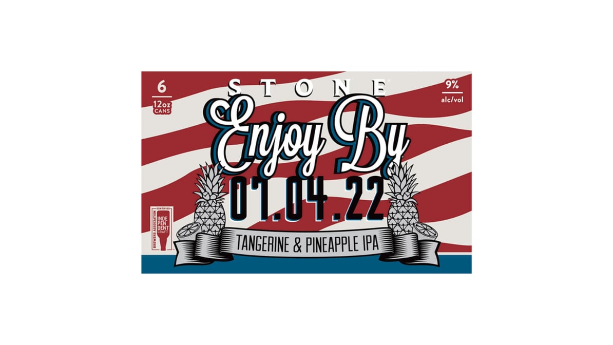 Stone Enjoy By 07.04.22 Tangerine & Pineapple IPA Cans (12 oz x 6 ct)