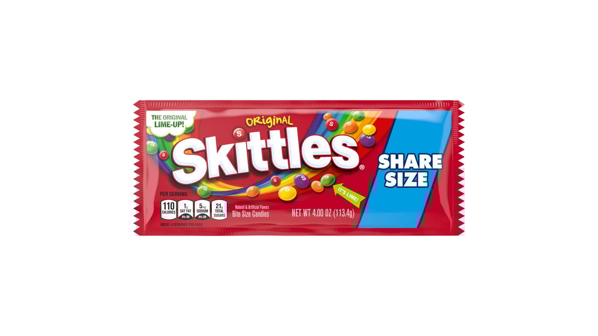 Skittles Original Fruity Candy Share Size Bag (4 oz)