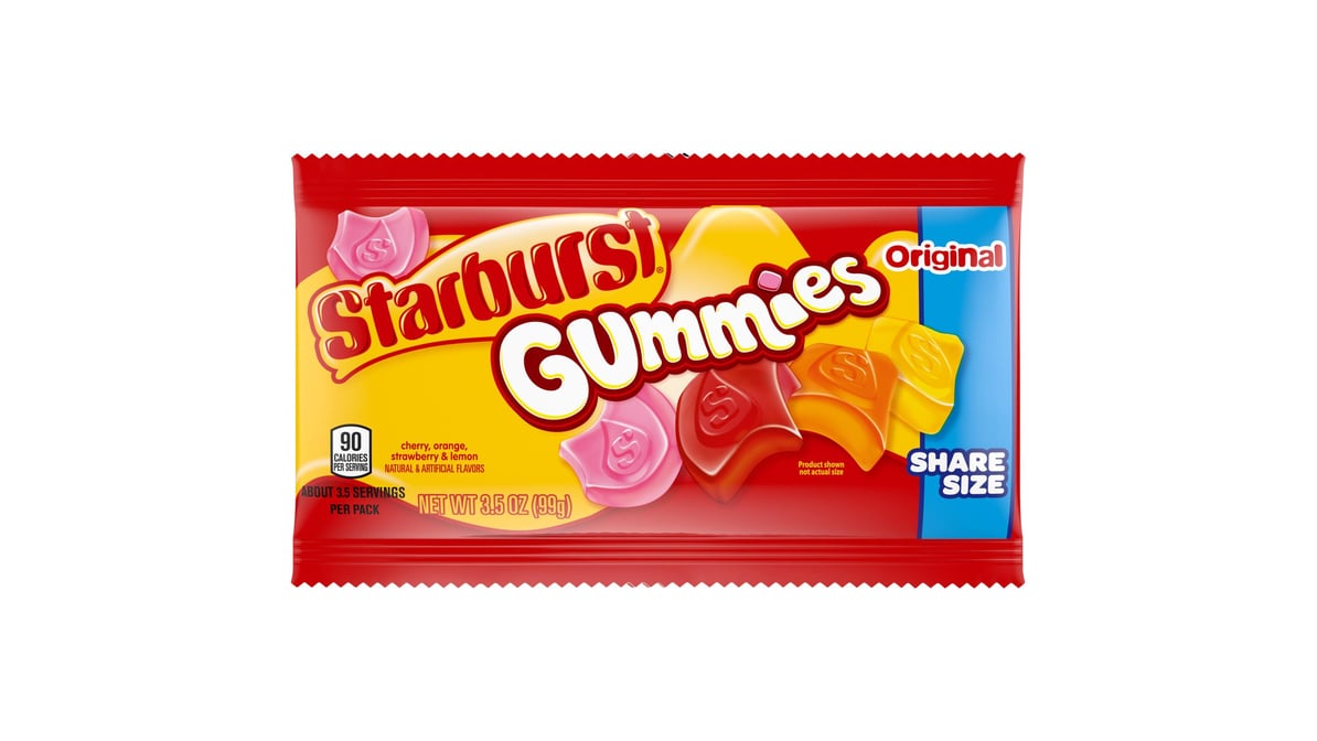 Starburst Original Gummy Candies Share Size Pack (3.5 oz)