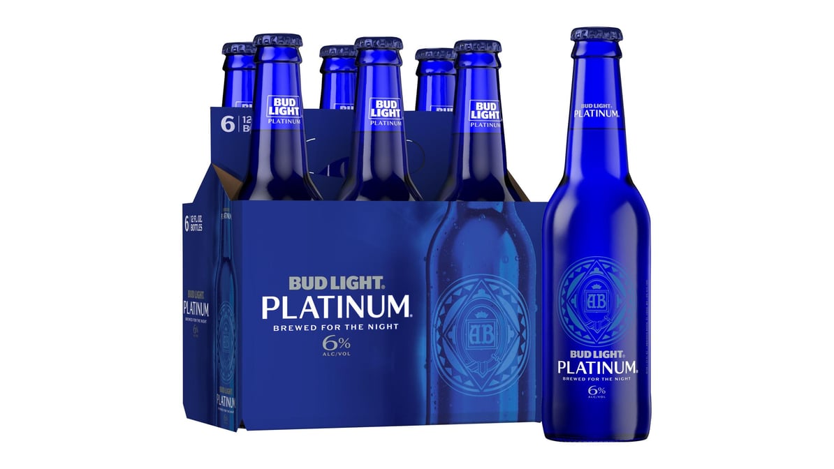 Bud Light Platinum Lager Bottles (12 oz x 6 ct)