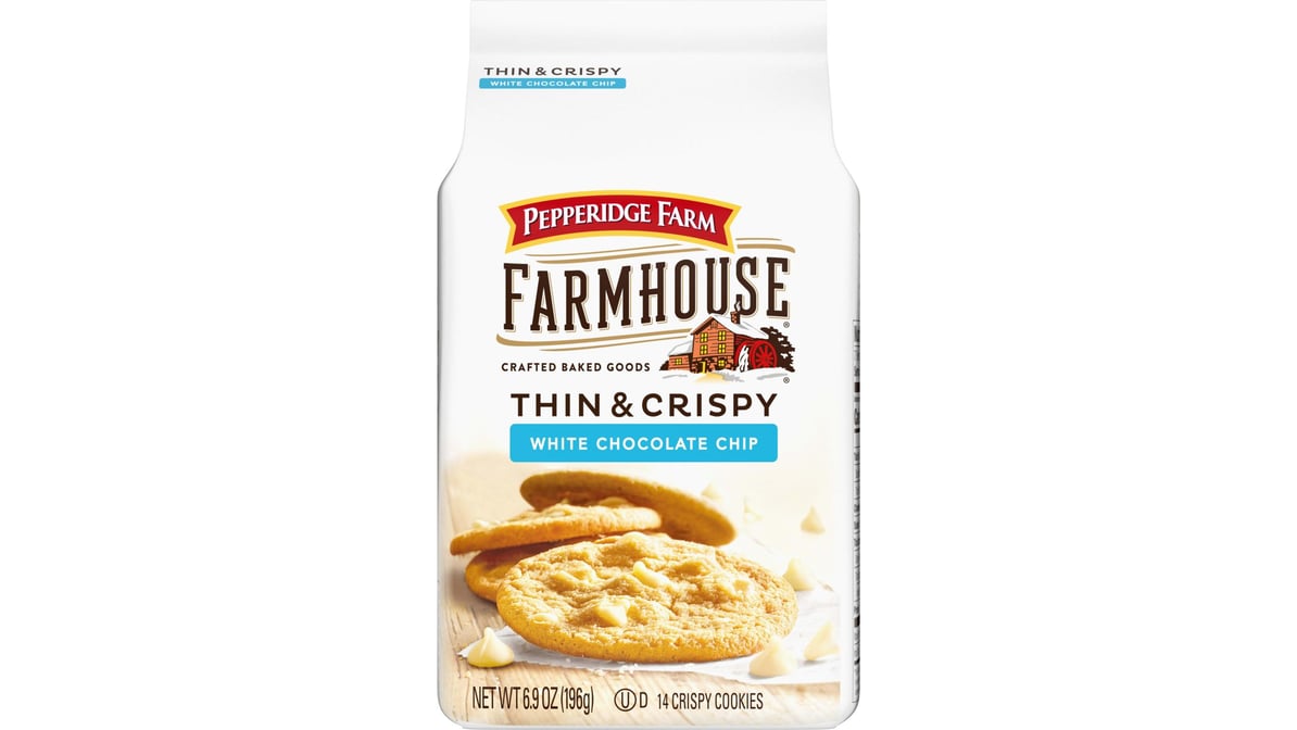 Pepperidge Farm Farmhouse Crafted Baked Goods Thin & Crispy White Chocolate Chip Cookies (6.9 oz)