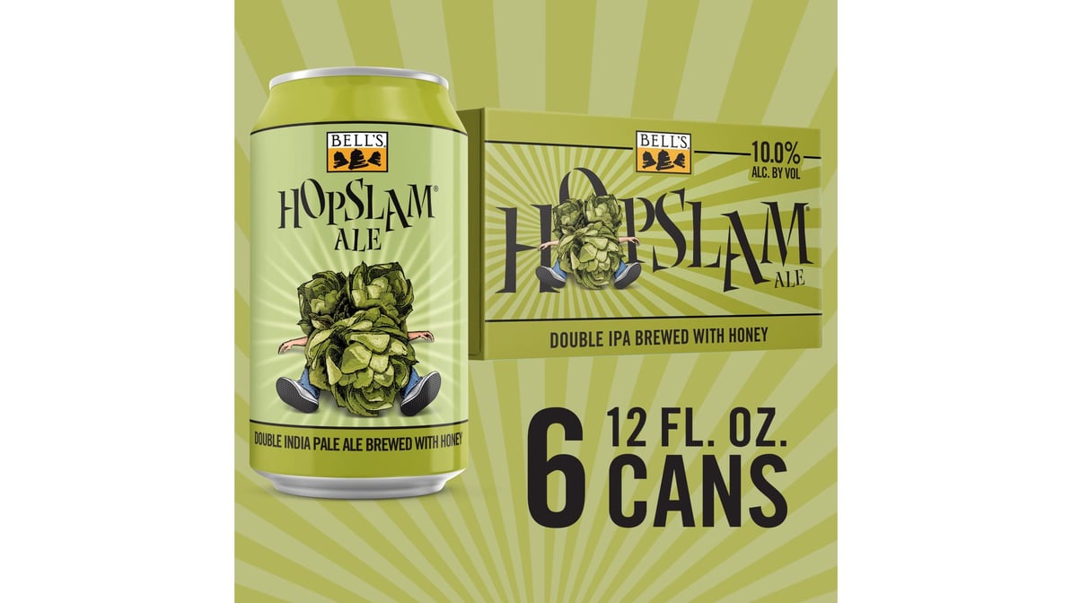 Bell's Hopslam Double IPA Beer Cans (12 oz x 6 ct)
