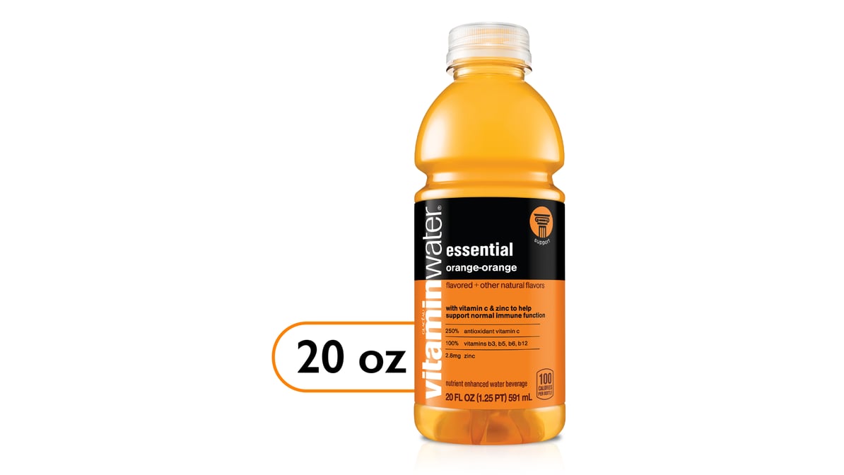 Glaceau Essential Orange Vitamin Water Drink Bottles (20 oz)