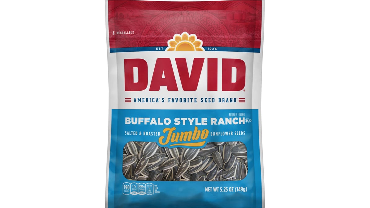 David Roasted & Salted Buffalo Style Ranch Jumbo Sunflower Seeds (5.25 oz)