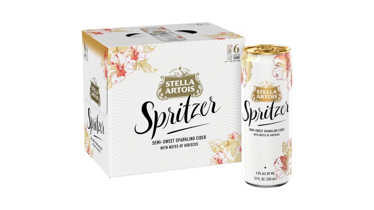 Stella Artois Spritzer Sparkling Hard Cider Cans (12 oz x 6 ct)