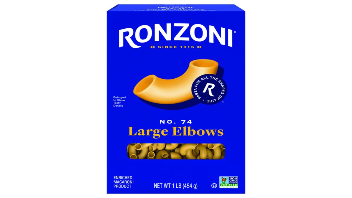 Ronzoni Elbow Macaroni Pasta No. 74 Large (16 oz)