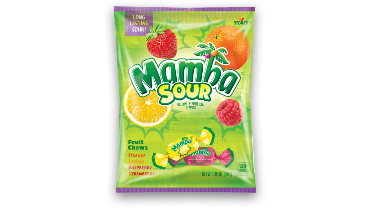 Mamba Sour Fruit Chewy Candy (2.65 oz x 6 ct)