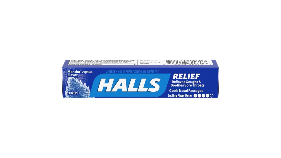 Halls Relief Mentho-Lyptus Cough Drops (9 ct)