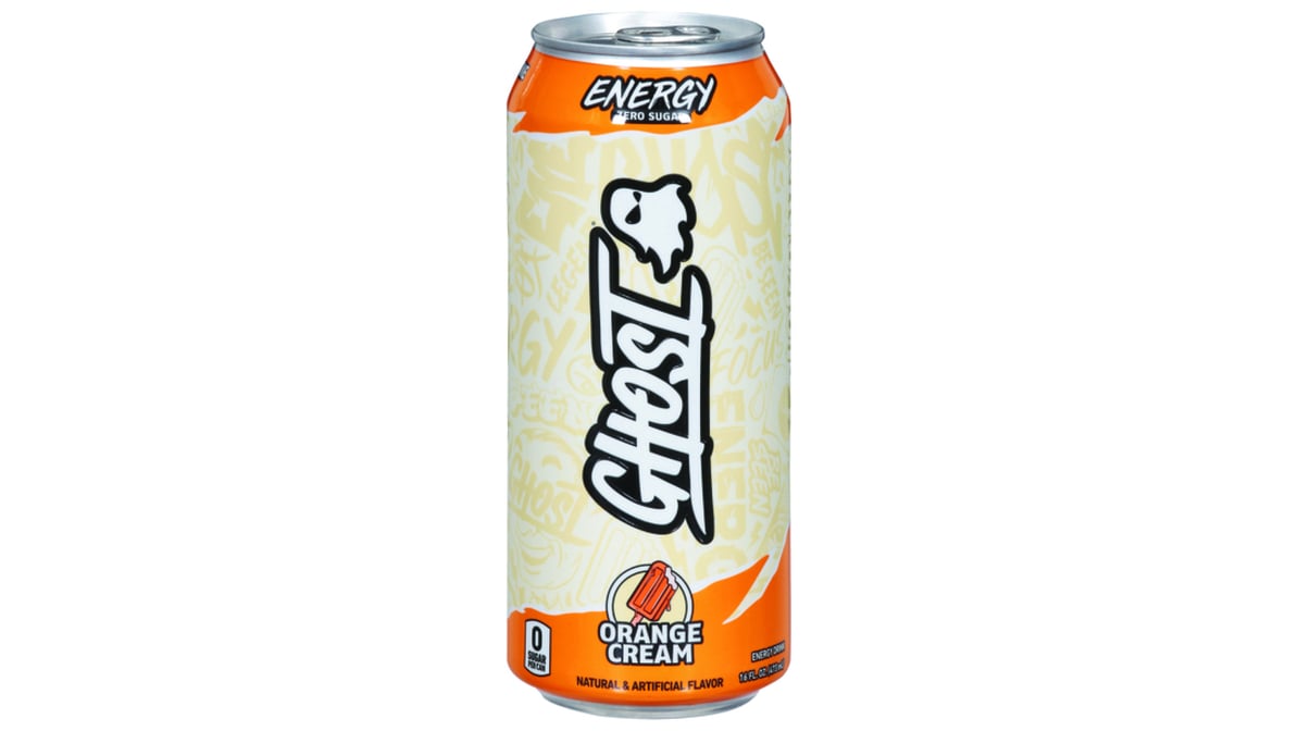 Ghost Zero Sugar Orange Cream Energy Drink Can (16 oz)