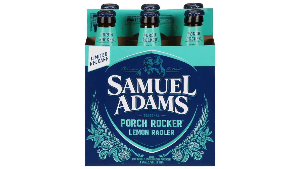 Samuel Adams Seasonal Lemon Radler Porch Rocker Bottles (12 oz x 6 ct)