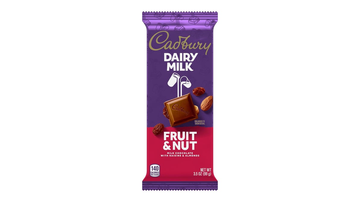 Cadbury Dairy Milk Fruit & Nut Milk Chocolate Bar (3.5 oz)