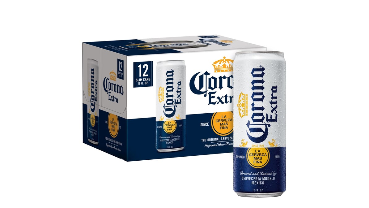 Corona Extra Mexican Beer Cans (12 oz x 12 ct)