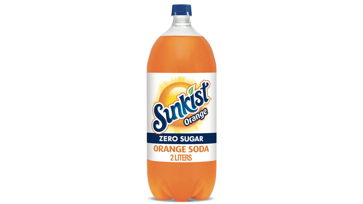 Sunkist Zero Sugar Orange Soda Bottle (2 L)