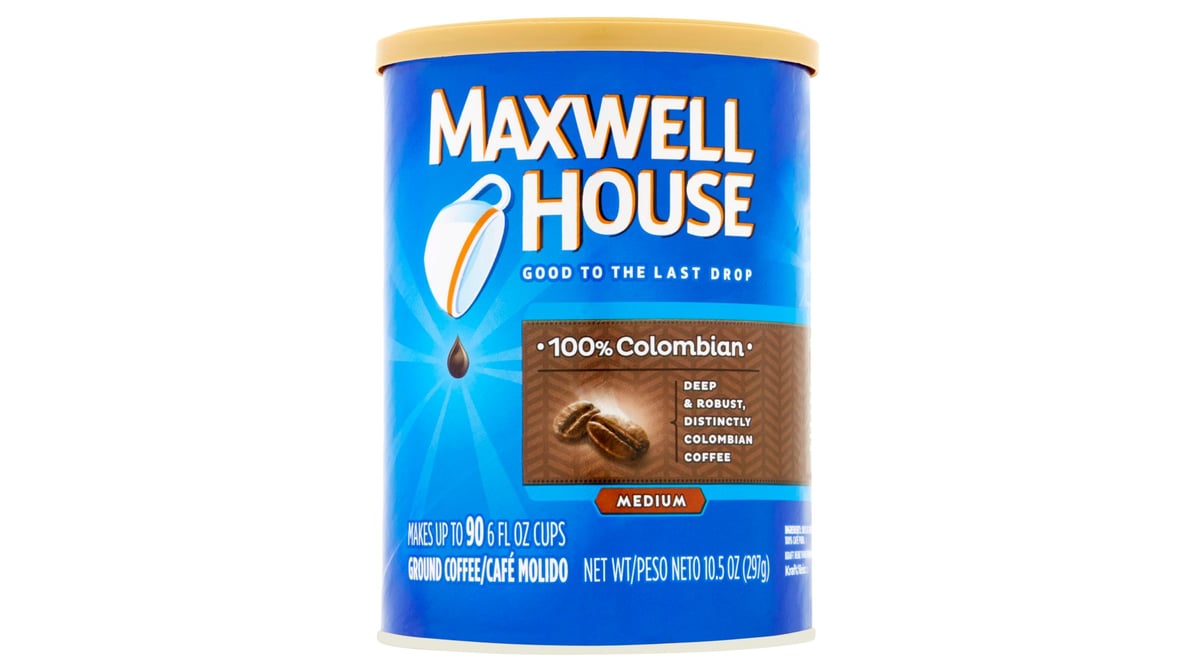 Maxwell House 100% Colombian Medium Ground Coffee Beans (10.5 oz)