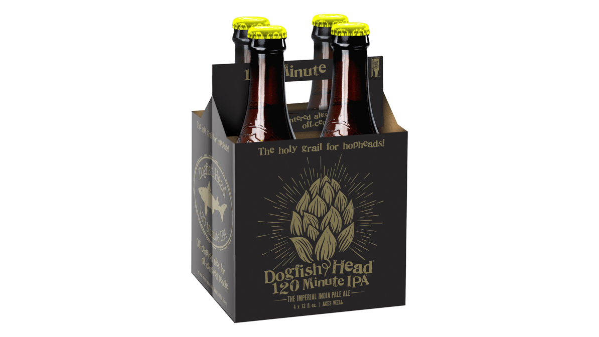 Dogfish Head Brewery 120 Minute Imperial IPA Bottle (12 oz x 4 ct)