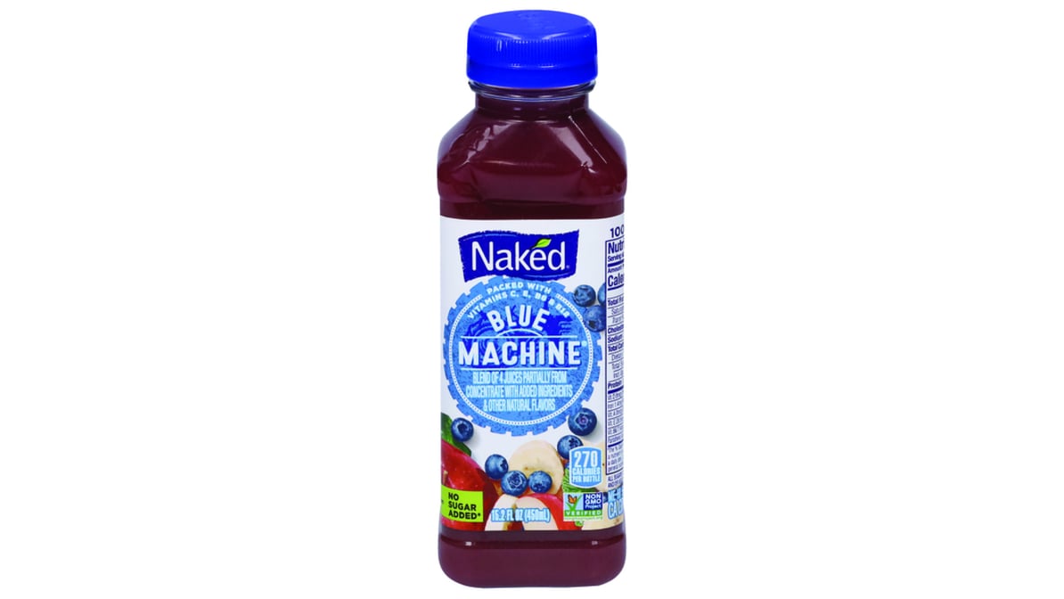 Naked Boosted 100% Juice Smoothie Blue Machine Plastic Bottle (15.2 oz)