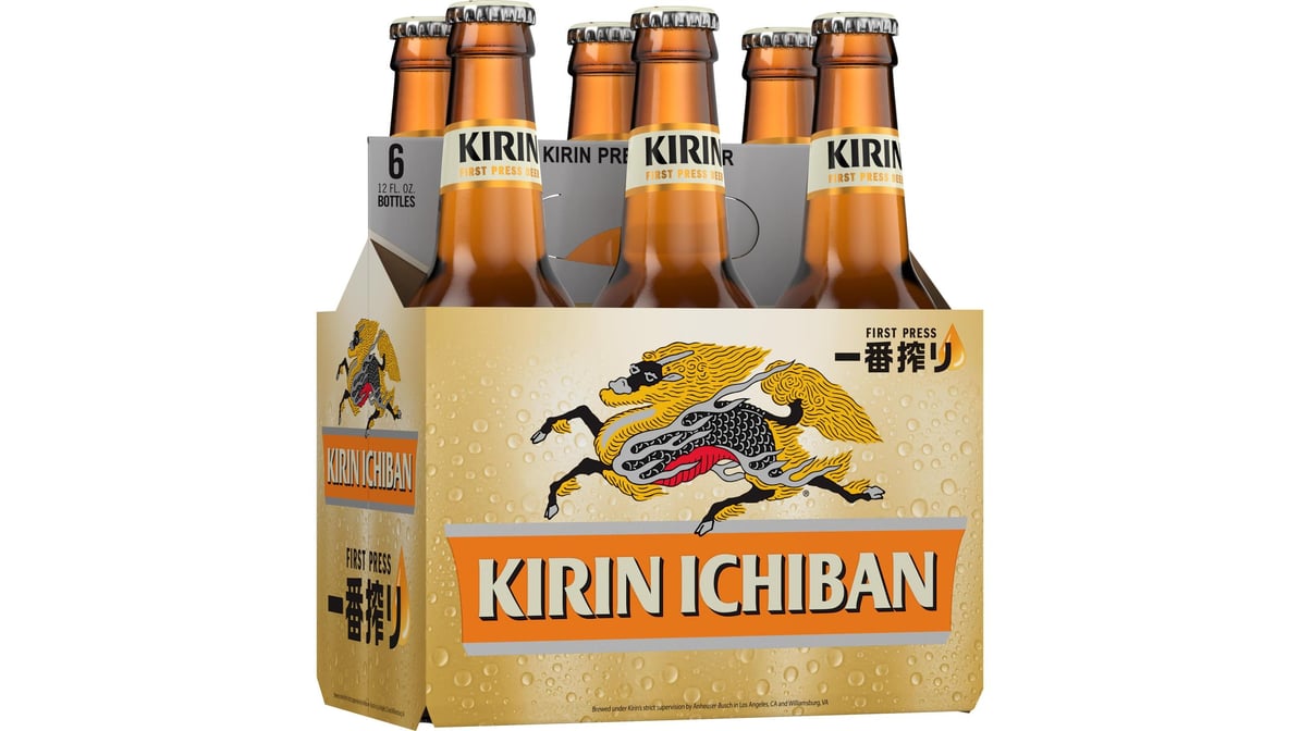Kirin Ichiban First Press Japanese Lager Bottles (12 oz x 6 ct)