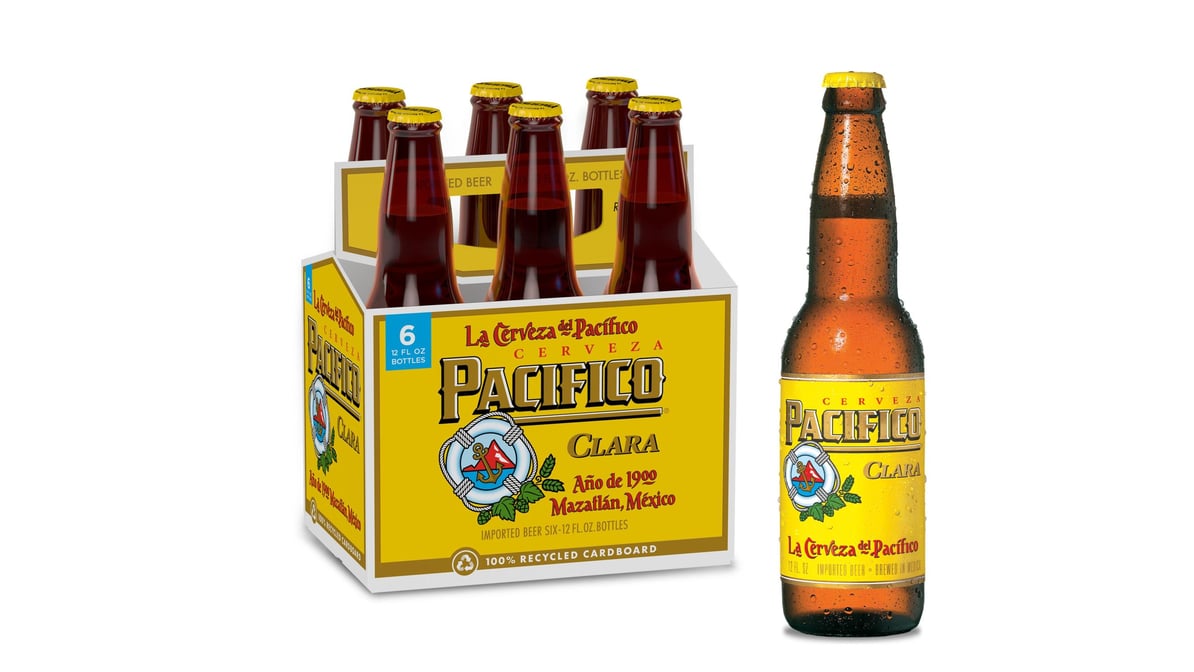 Pacifico Clara Mexican Lager Bottles (12 oz x 6 ct)