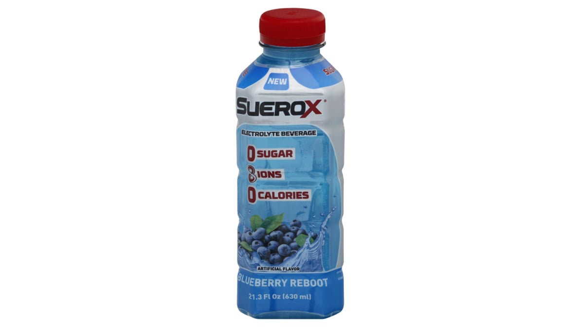 SueroX Blueberry Reboot Electrolyte Beverage (21.3 oz)