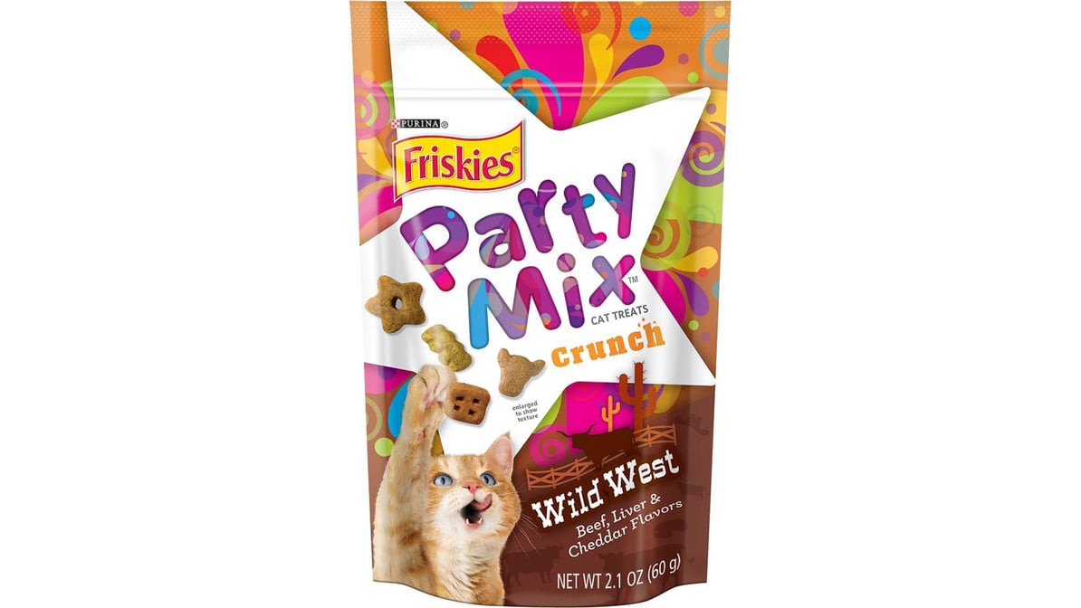 Purina Friskies Party Mix Wild West Crunch Cat Treats (2.1 oz)