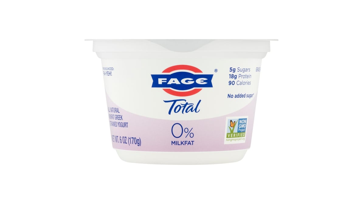 Fage 0% Milkfat Total Greek Yogurt (6 oz)