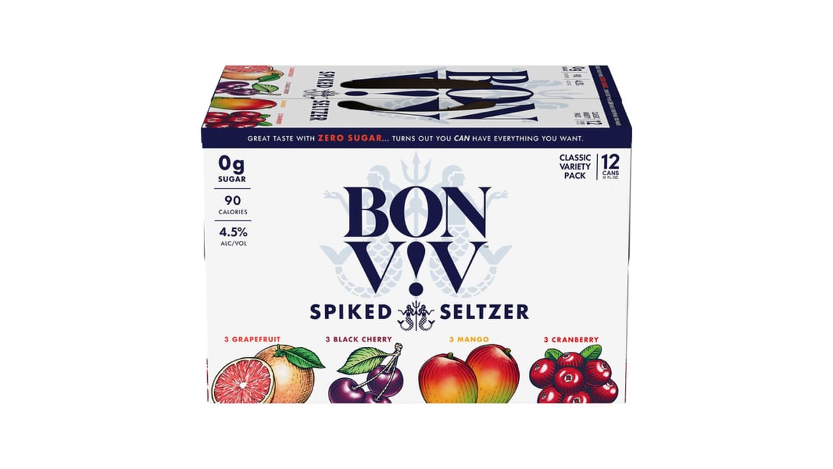 Bon Viv Spiked Seltzer Variety Pack (12 oz x 12 ct)