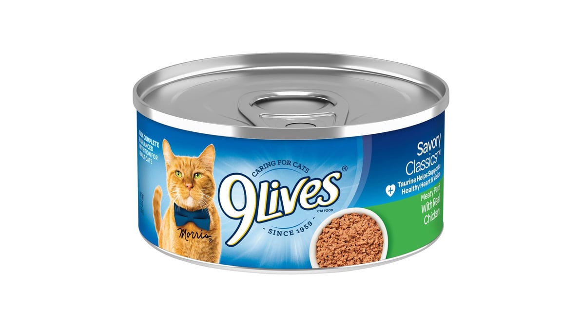 9Lives Meaty Paté Chicken Dinner Wet Cat Food (5.5 oz)