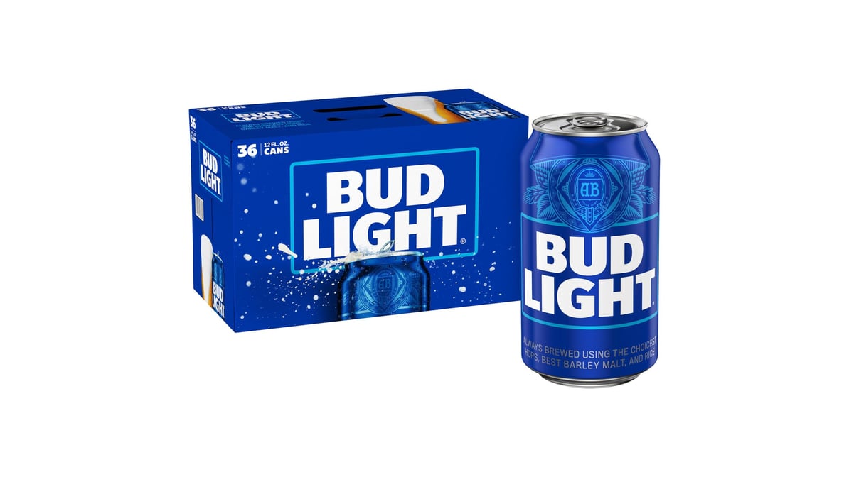 Bud Light Premium Lager Cans (12 oz x 36 ct)