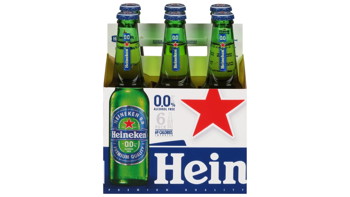 Heineken Non-Alcoholic Beer Bottles (12 oz x 6 ct)