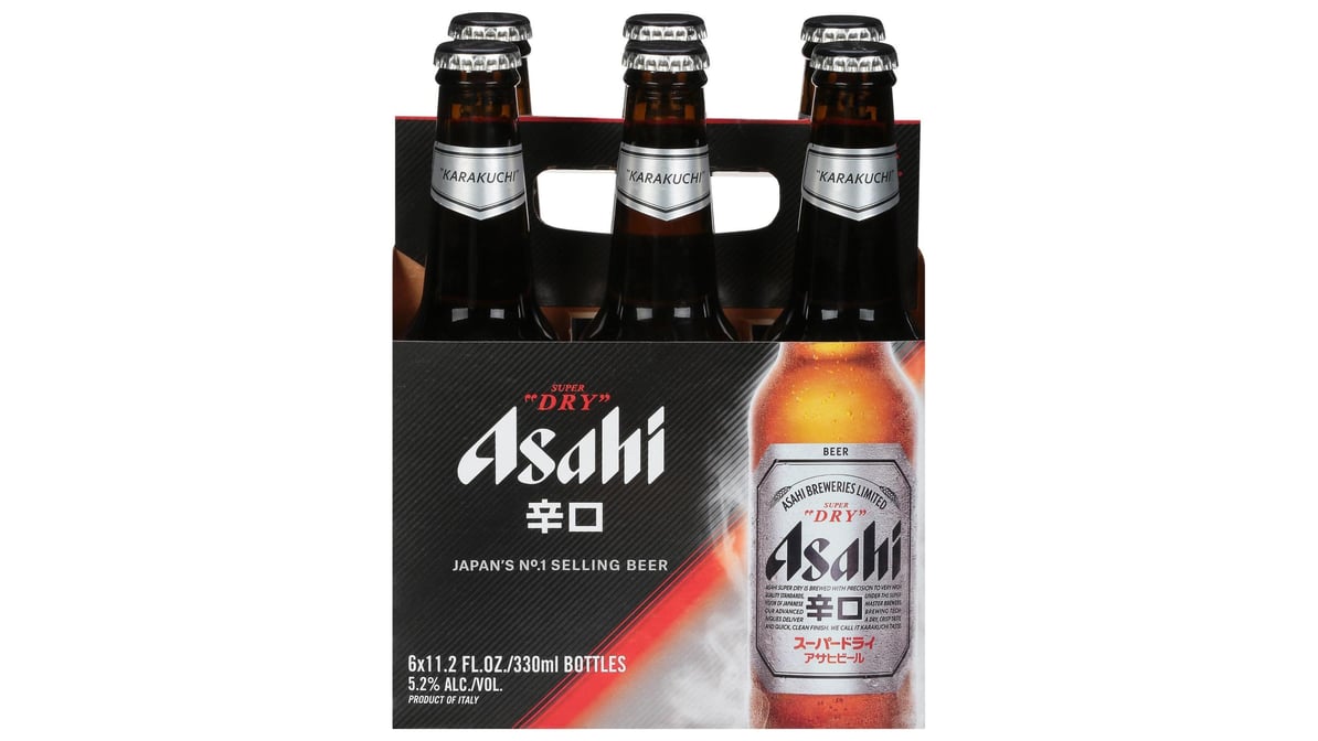 Asahi Lager Bottles (12 oz x 6 ct)