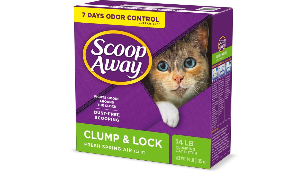 Scoop Away Clump and Lock Clumping Cat Litter Fresh Spring Air Scent (14 lb)