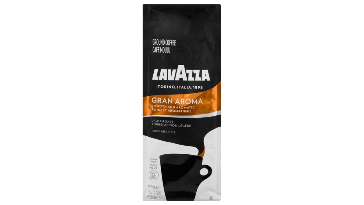 Lavazza 100% Arabica Gran Aroma Light Roast Ground Coffee (12 oz)