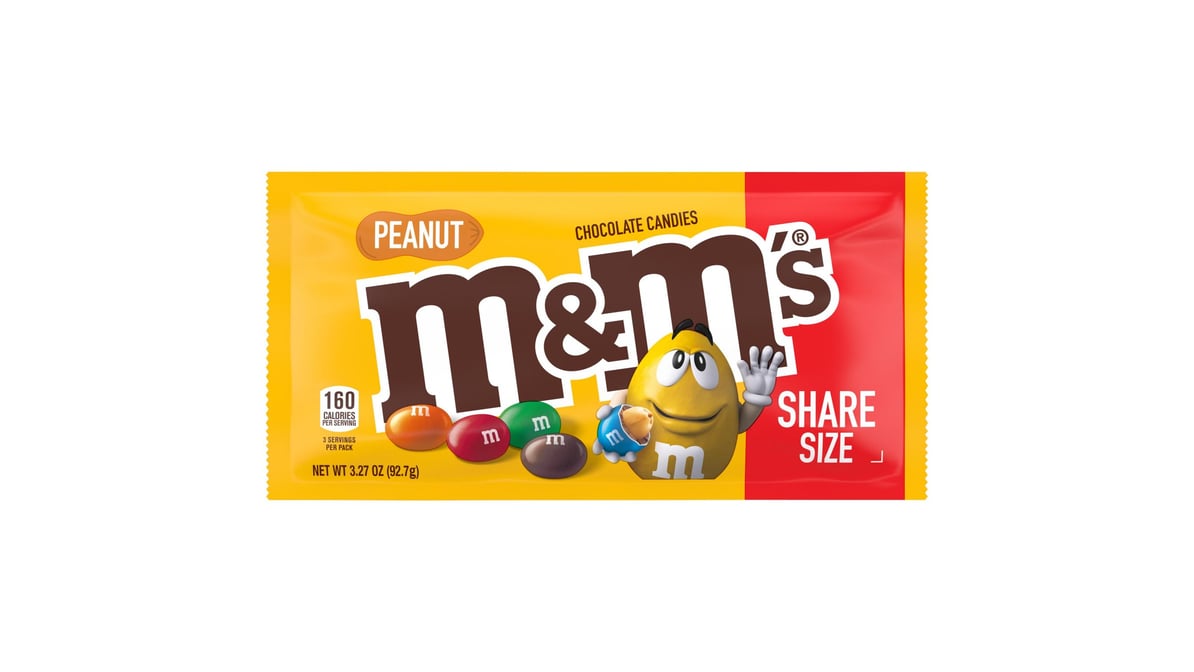 M&M's Share Size Peanut Milk Chocolate Candies (3.27 oz)