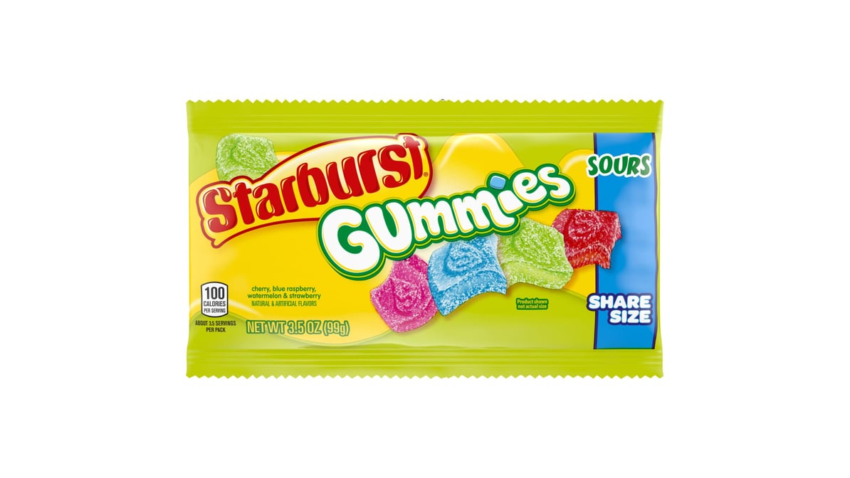 Starburst Gummies Sour Candy (3.5 oz)